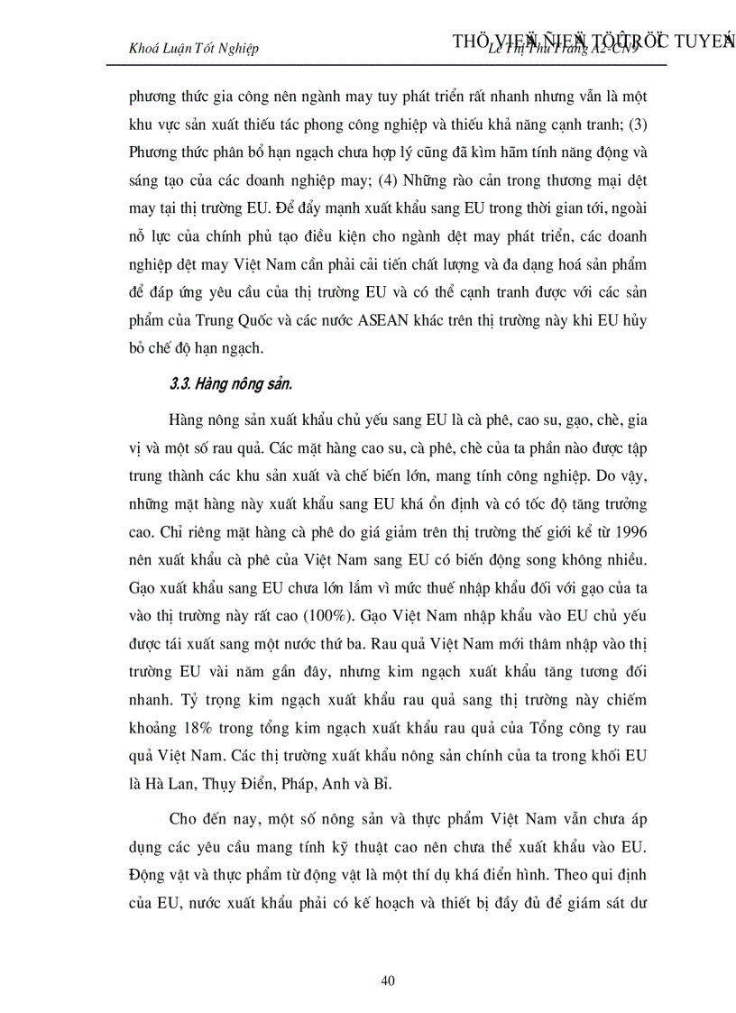 image for page Đẩy mạnh Hoạt đông xuất khẩu hàng hoá của Việt nam vào thị trường EU giai đoạn 2001 2010 Thực trạng và giải pháp