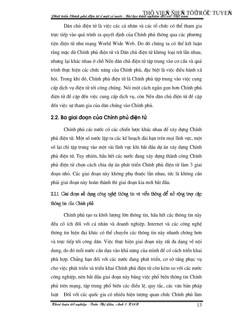 image for page Phát triển Chính phủ điện tử ở một số nước Bài học kinh nghiệm đối với việt nam