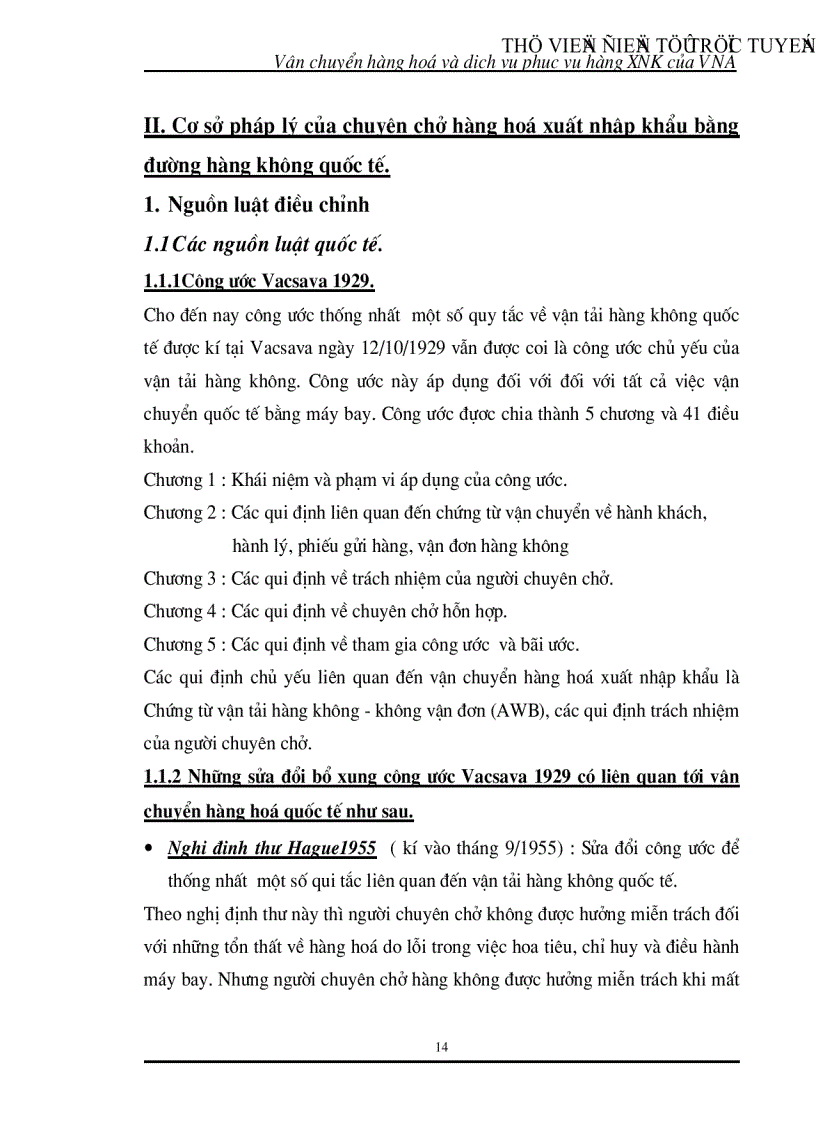 image for page Nghiên cứu phân tích đánh giá công tác vận chuyển và dịch vụ phục vụ hàng hoá xuất nhập khẩu tại các cảng hàng không quốc tế của Vietnam Airlines