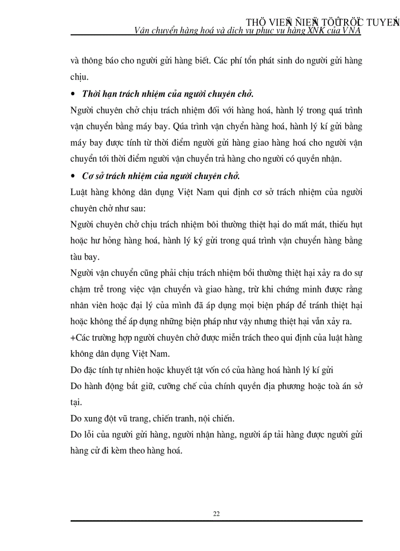 image for page Nghiên cứu phân tích đánh giá công tác vận chuyển và dịch vụ phục vụ hàng hoá xuất nhập khẩu tại các cảng hàng không quốc tế của Vietnam Airlines