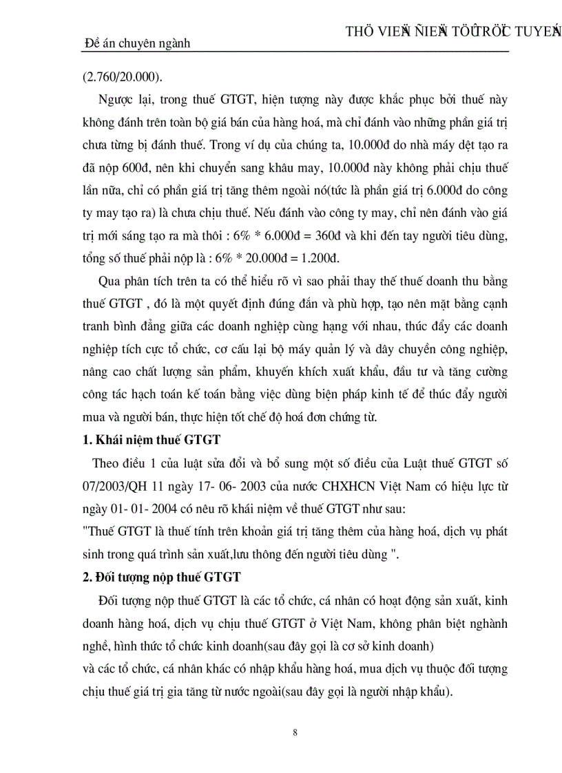 image for page Bàn về thuế giá trị gia tăng và hạch toán thuế giá trị gia tăng ở Việt Nam hiện nay