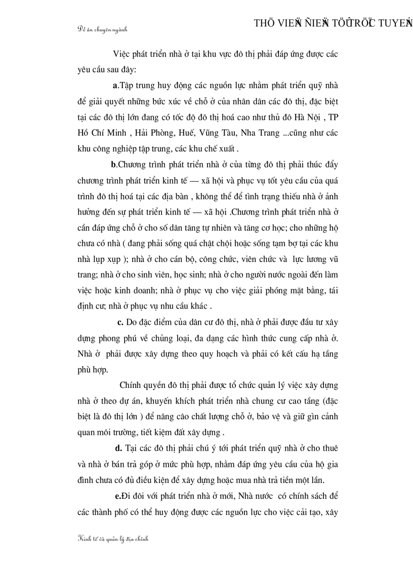 image for page Thực trạng và giải pháp phát triển nhà ở đô thị nước ta
