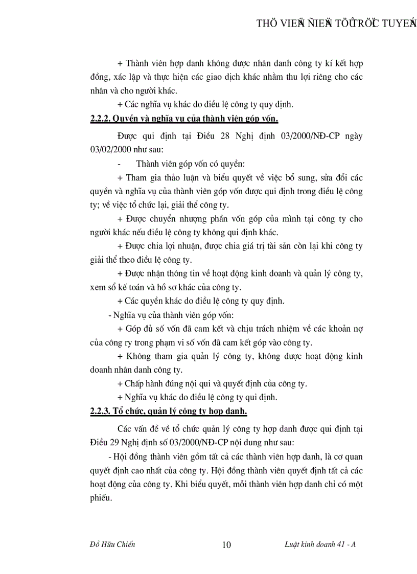 image for page Công ty hợp danh chế độ pháp lý thành lập hoạt động