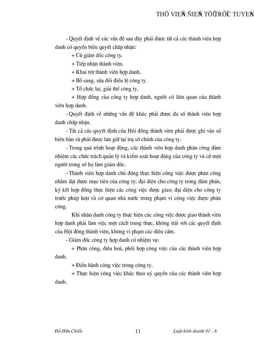 image for page Công ty hợp danh chế độ pháp lý thành lập hoạt động