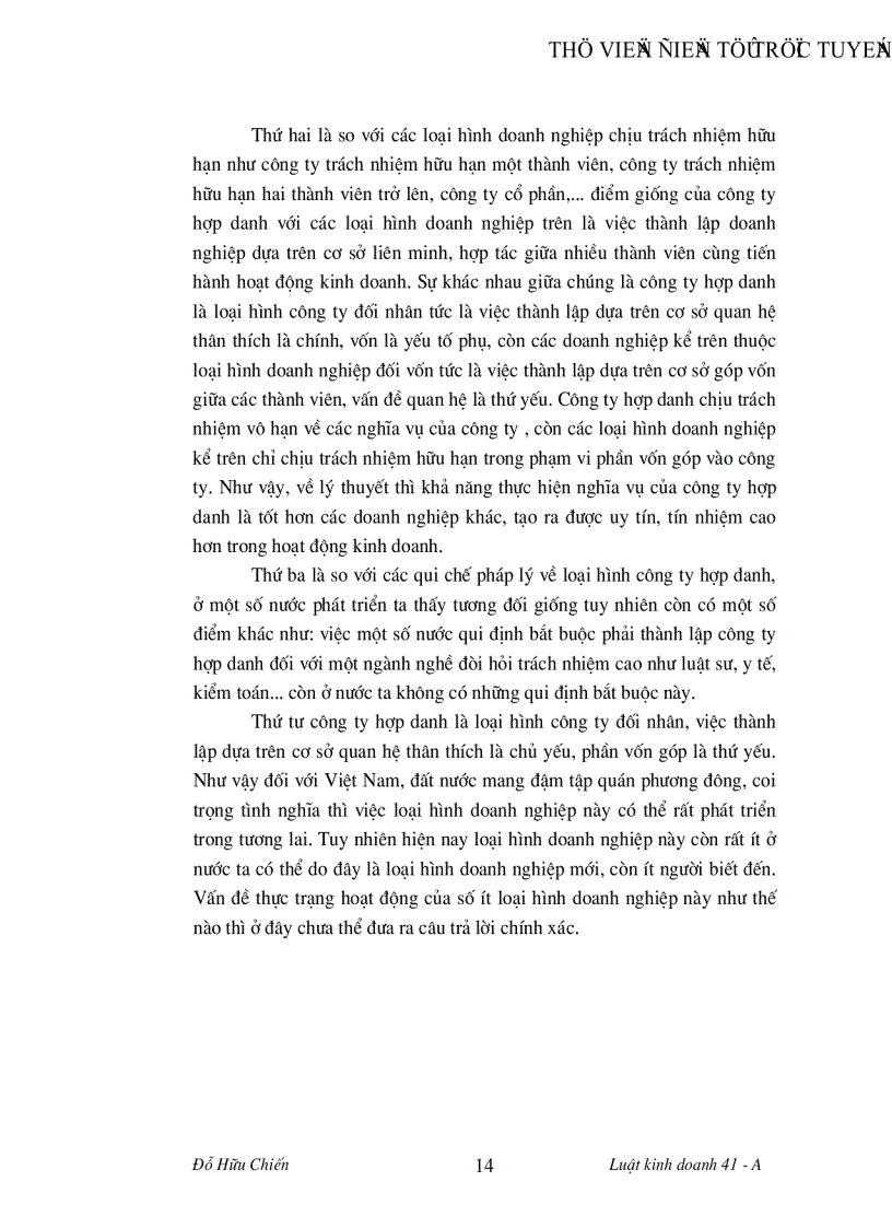 image for page Công ty hợp danh chế độ pháp lý thành lập hoạt động