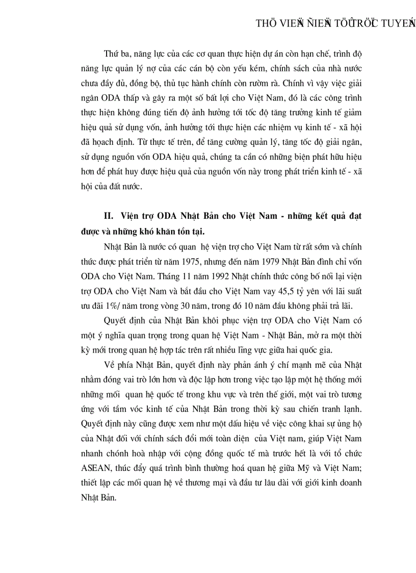 image for page Tình hình viện trợ ODA của Nhật Bản cho Việt Nam từ năm 1992 đến nay và một số kiến nghị