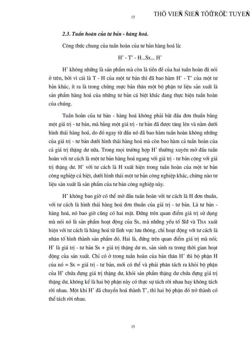 image for page Trình bày lý thuyết về tuần hoàn và chu chuyển tư bản ý nghĩa thực tiễn rút ra khi nghiên cứu lý thuyết này đối với việc quản lý các doanh nghiệp của nước ta khi chuyển sang nền kinh tế t