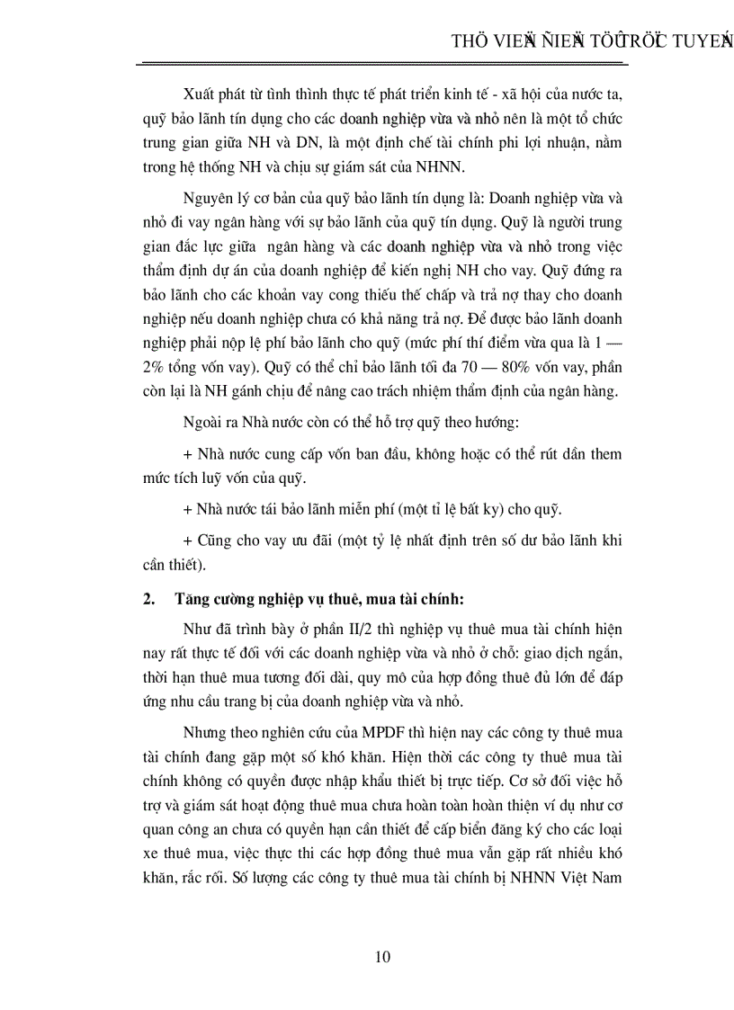 image for page Một số giải pháp huy động vốn nhằm thúc đẩy sự phát triển của các doanh nghiệp vừa và nhỏ ở Việt Nam trong giai đoạn tới 2001 2005