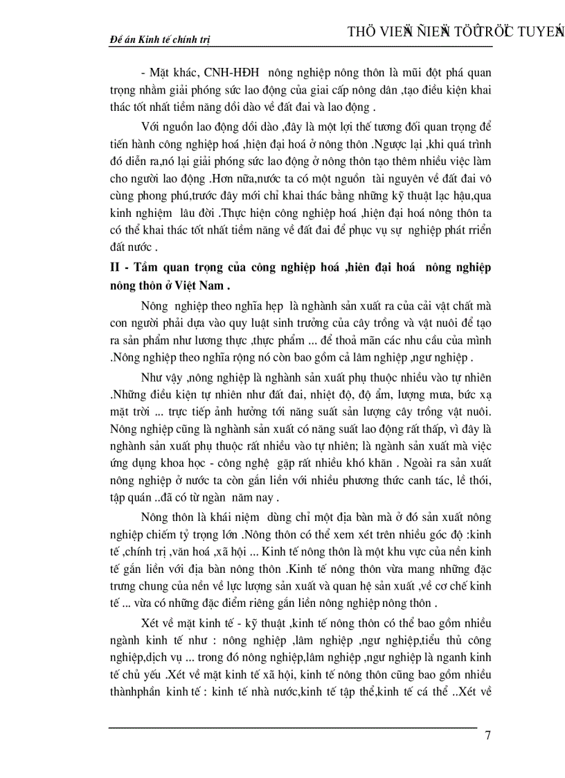 image for page Công nghiệp hoá hiện đại hoá nông nghiệp nông thôn ở Việt Nam