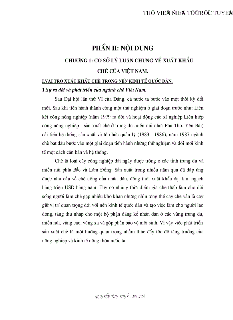 image for page Xuất khẩu chè hướng phát triển quan trọng của ngành chè Việt Nam