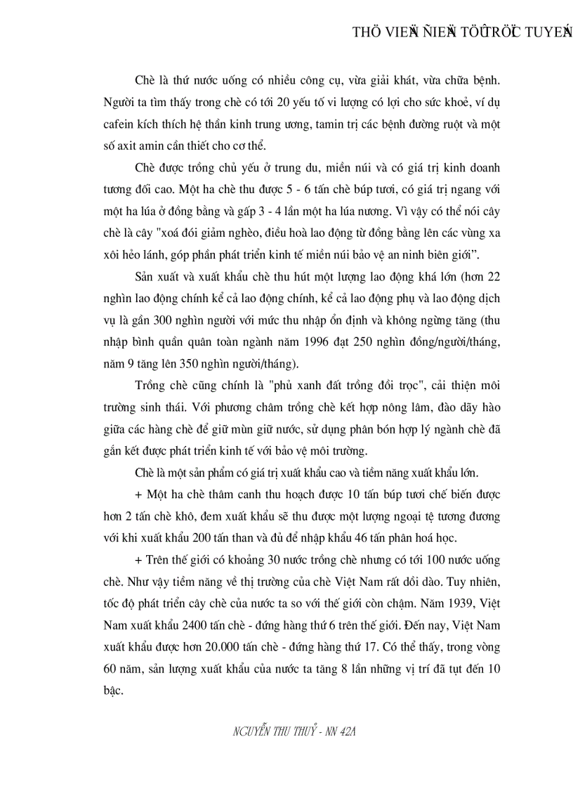 image for page Xuất khẩu chè hướng phát triển quan trọng của ngành chè Việt Nam