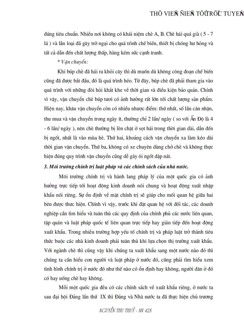 image for page Xuất khẩu chè hướng phát triển quan trọng của ngành chè Việt Nam