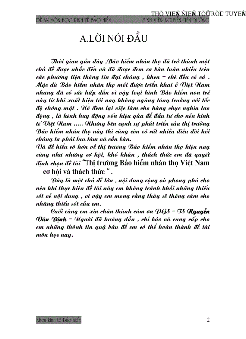 image for page Thị trường Bảo hiểm nhân thọ Việt Nam cơ hội và thách thức