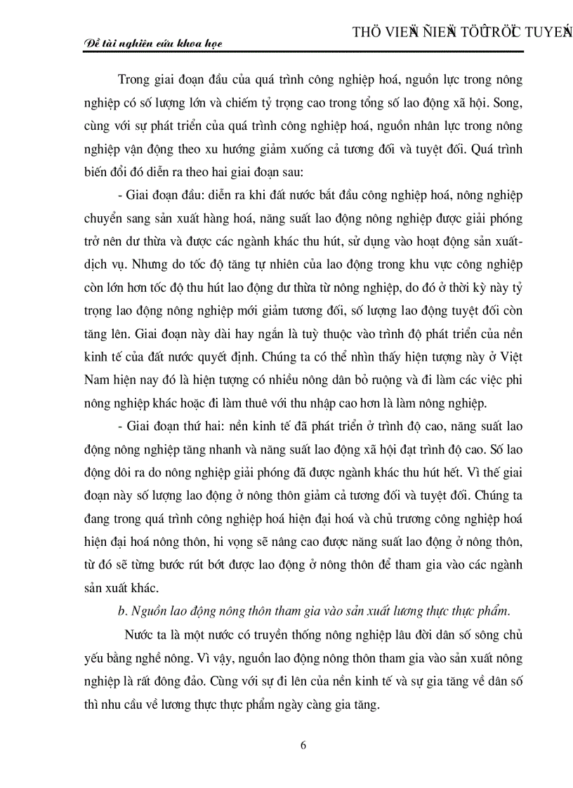 image for page Thực trạng sử dụng nguồn lao động nông thôn ở nước ta hiện nay