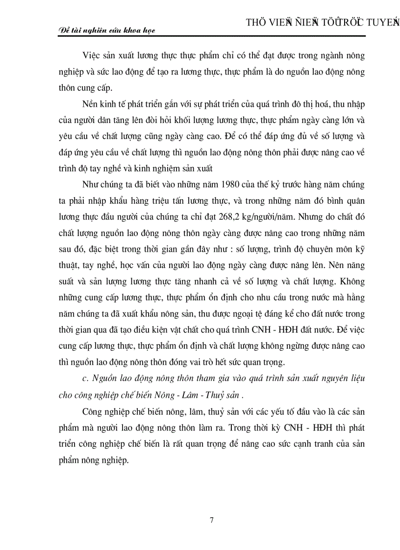 image for page Thực trạng sử dụng nguồn lao động nông thôn ở nước ta hiện nay