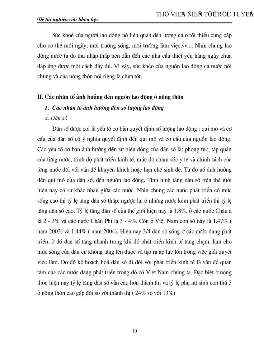 image for page Thực trạng sử dụng nguồn lao động nông thôn ở nước ta hiện nay