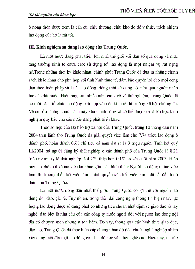 image for page Thực trạng sử dụng nguồn lao động nông thôn ở nước ta hiện nay