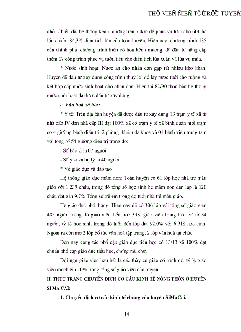 image for page Một số vấn đề chuyển dịch cơ cấu kinh tế nông thôn ở huyện Si Ma Cai