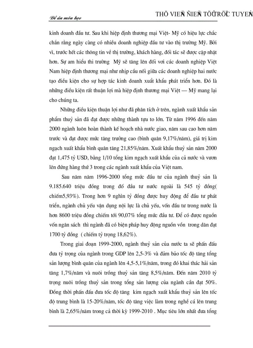 image for page Thực trạng và các giải pháp kinh tế chủ yếu nhằm mở rộng thị trường xuất khẩu thuỷ sản của Việt Nam tại Mỹ