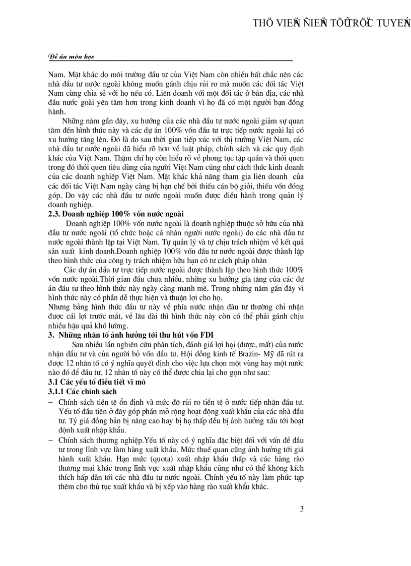 image for page Thực trạng huy động vốn FDI vào Việt Nam trong thời gian qua