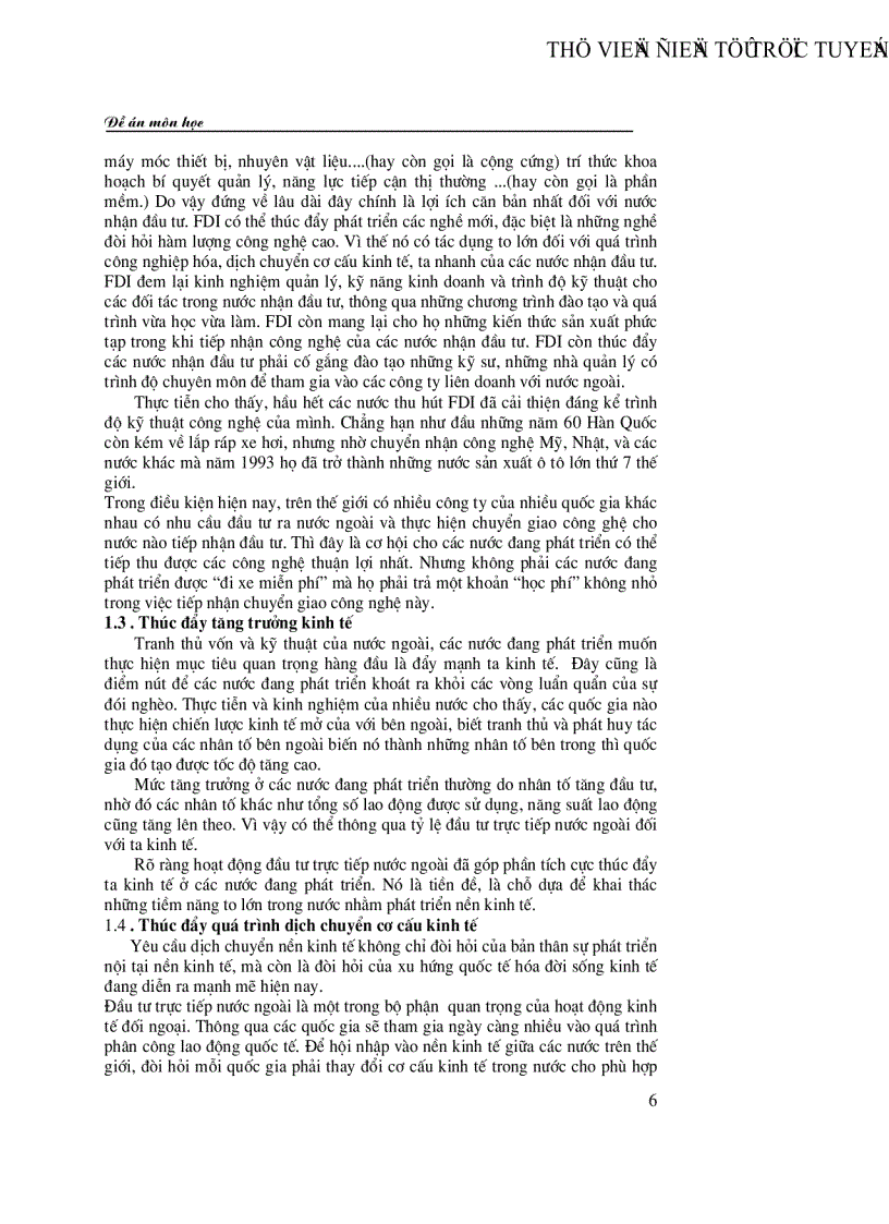 image for page Thực trạng huy động vốn FDI vào Việt Nam trong thời gian qua