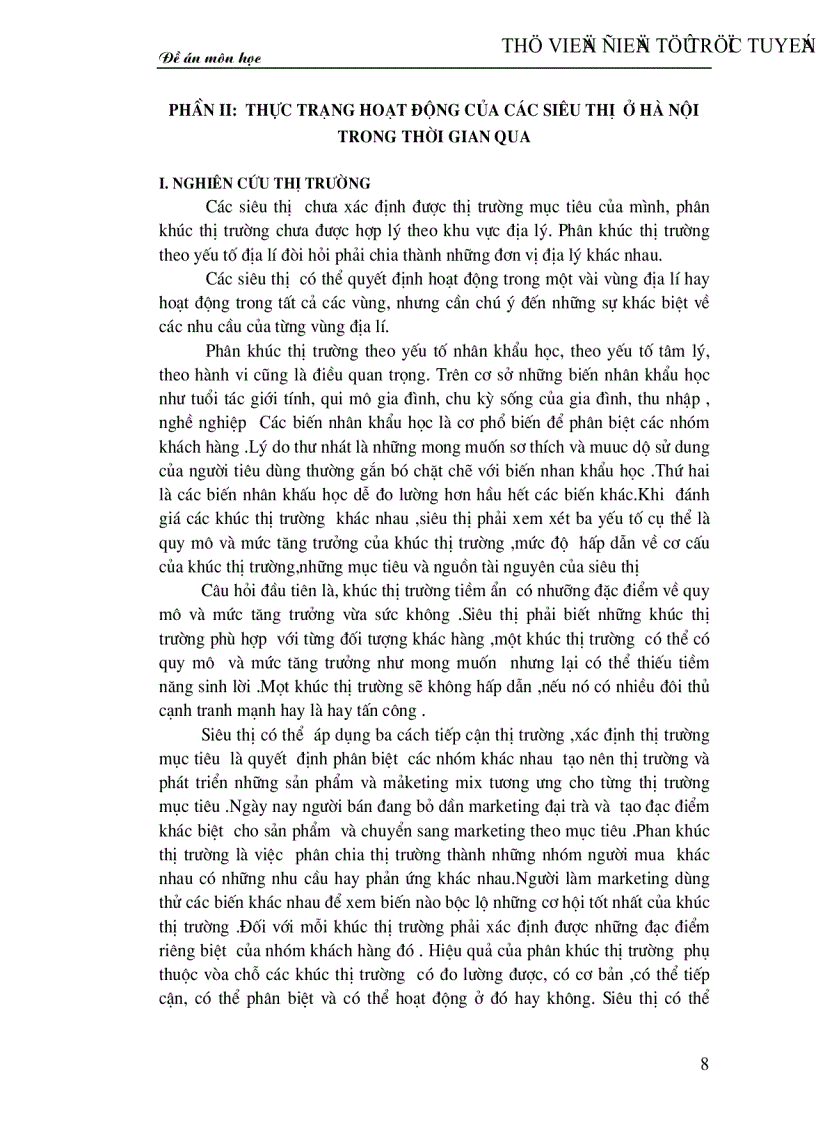 image for page Thực trạng và một số giải pháp nhằm nâng cao hiệu quả hoạt động tại các siêu thị ở Hà Nội