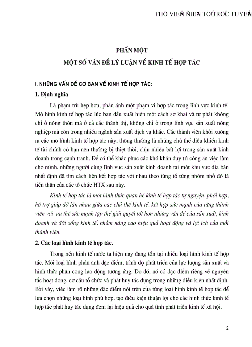 image for page Thực trạng phương hướng và giải pháp để phát triển kinh tế hợp tác xã trong nông nghiệp ở nước ta