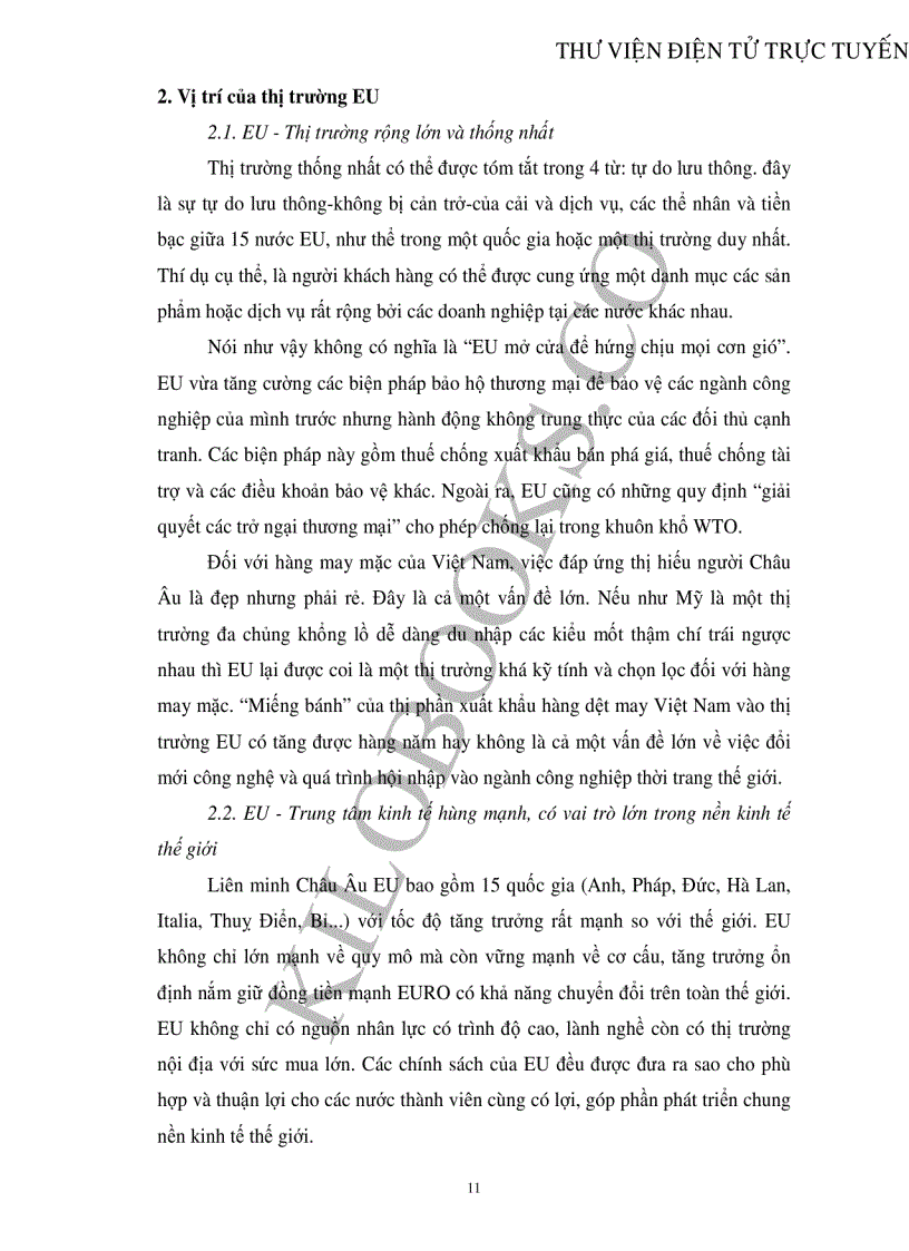 image for page Những thời cơ và thách thức khi xuất khẩu hàng may mặc sang thị trường EU của ngành dệt may Việt Nam