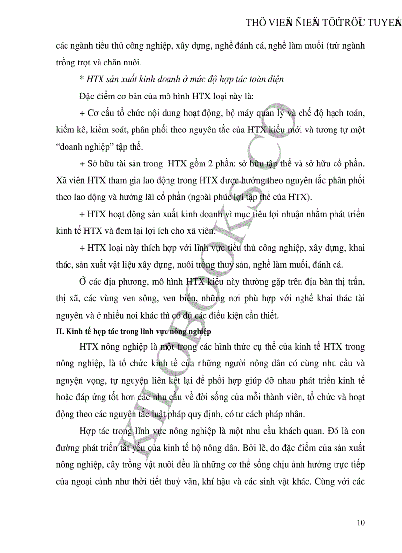 image for page Thực trạng phương hướng và những giải pháp để phát triển kinh tế hợp tác xã nông nghiệp ở nước ta hiện nay