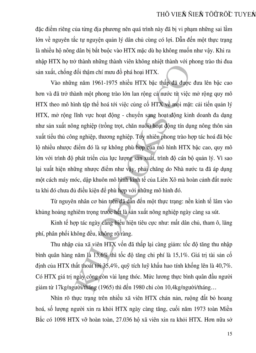 image for page Thực trạng phương hướng và những giải pháp để phát triển kinh tế hợp tác xã nông nghiệp ở nước ta hiện nay