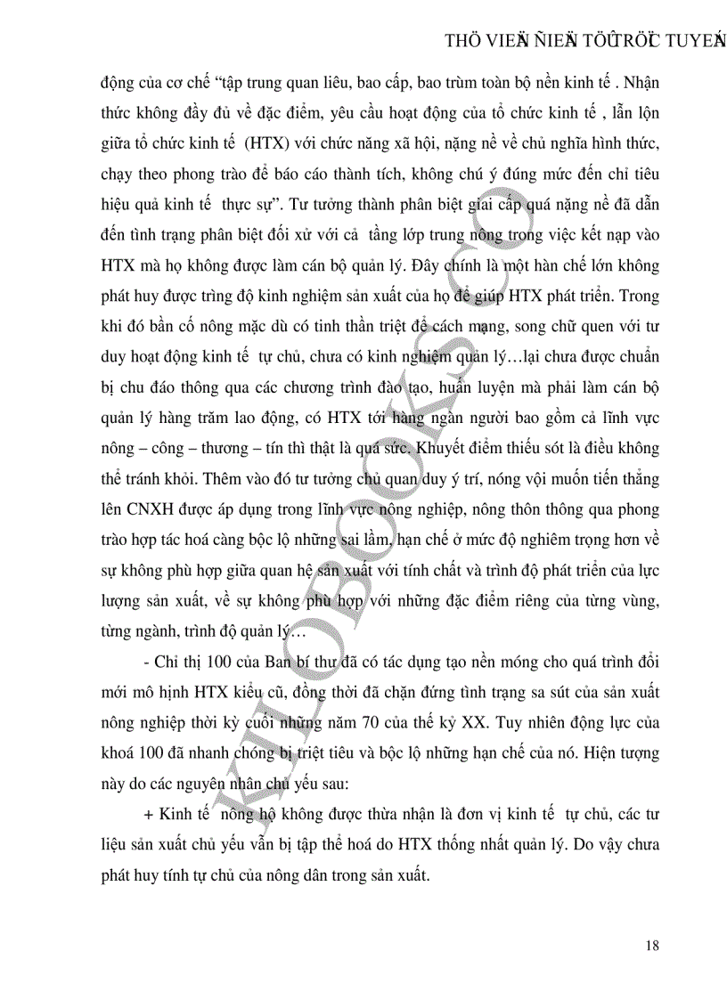 image for page Thực trạng phương hướng và những giải pháp để phát triển kinh tế hợp tác xã nông nghiệp ở nước ta hiện nay