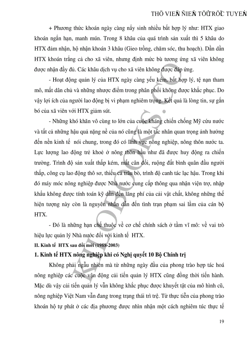 image for page Thực trạng phương hướng và những giải pháp để phát triển kinh tế hợp tác xã nông nghiệp ở nước ta hiện nay