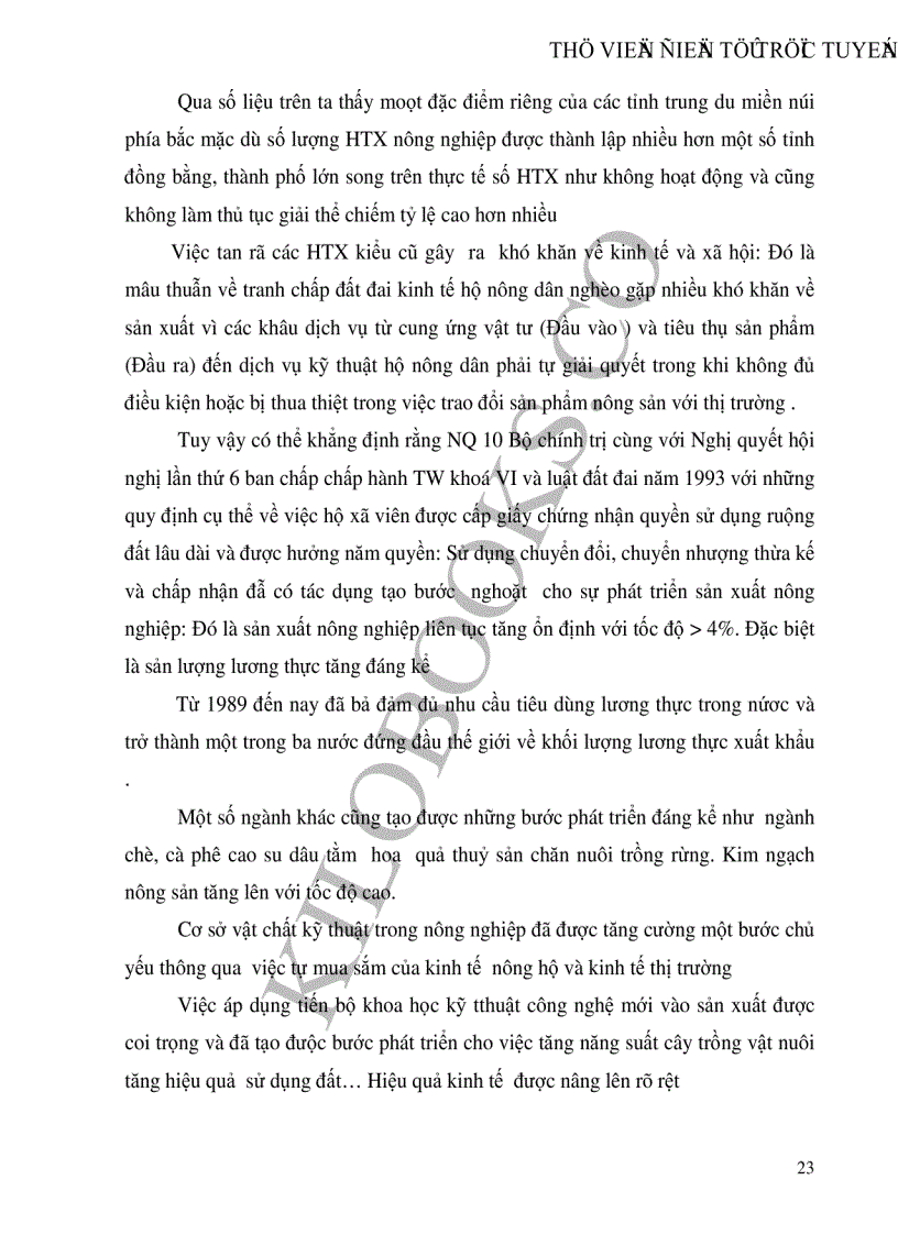 image for page Thực trạng phương hướng và những giải pháp để phát triển kinh tế hợp tác xã nông nghiệp ở nước ta hiện nay