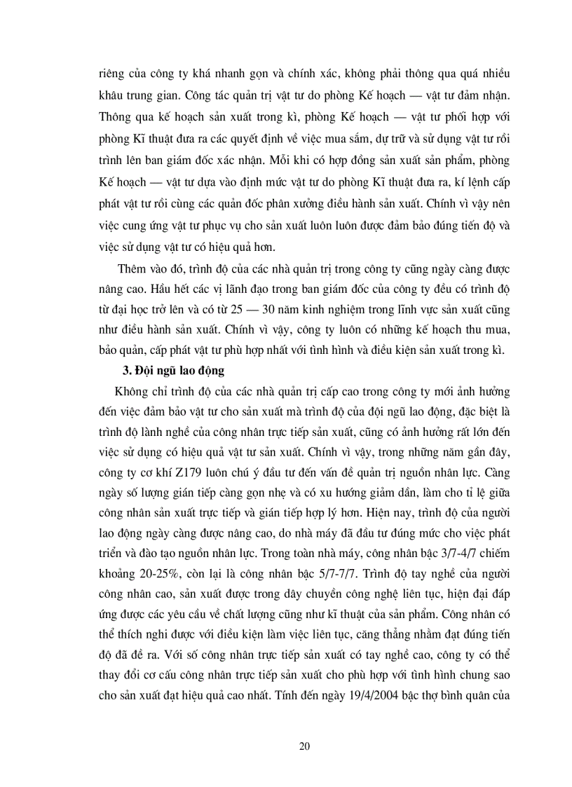 image for page Một số vấn đề về công tác quản trị vật tư tại công ty cơ khí Z179