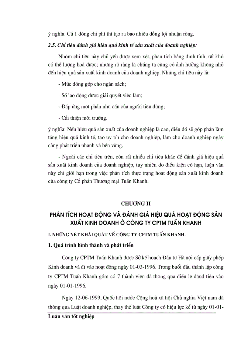 image for page Một số biện pháp nhằm nâng cao hiệu quả kinh doanh ở Công ty CPTM Tuấn Khanh