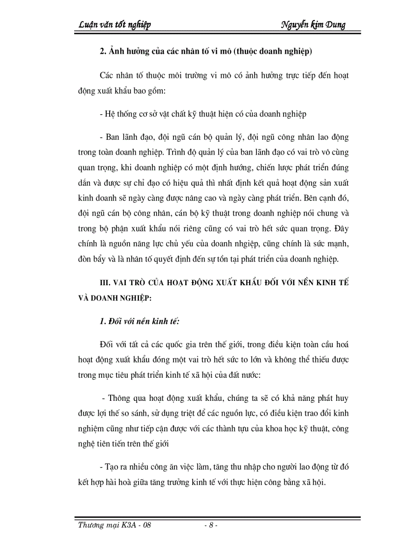image for page Thực trạng và những giải pháp góp phần thúc đẩy hoạt động xuất khẩu của tổng công ty trong thời gian tới