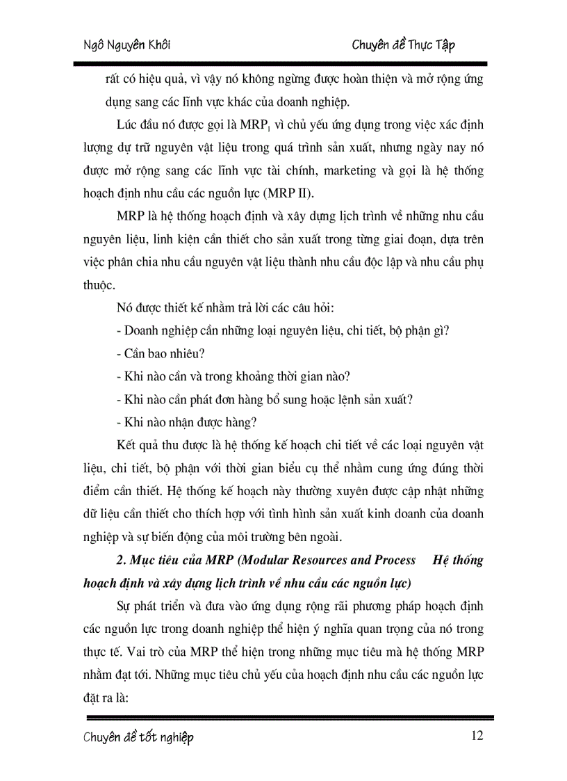 image for page Hoạch định nhu cầu nguyên vật liệu tại Xí nghiệp thép và vật liệu xây dựng Hà Nội