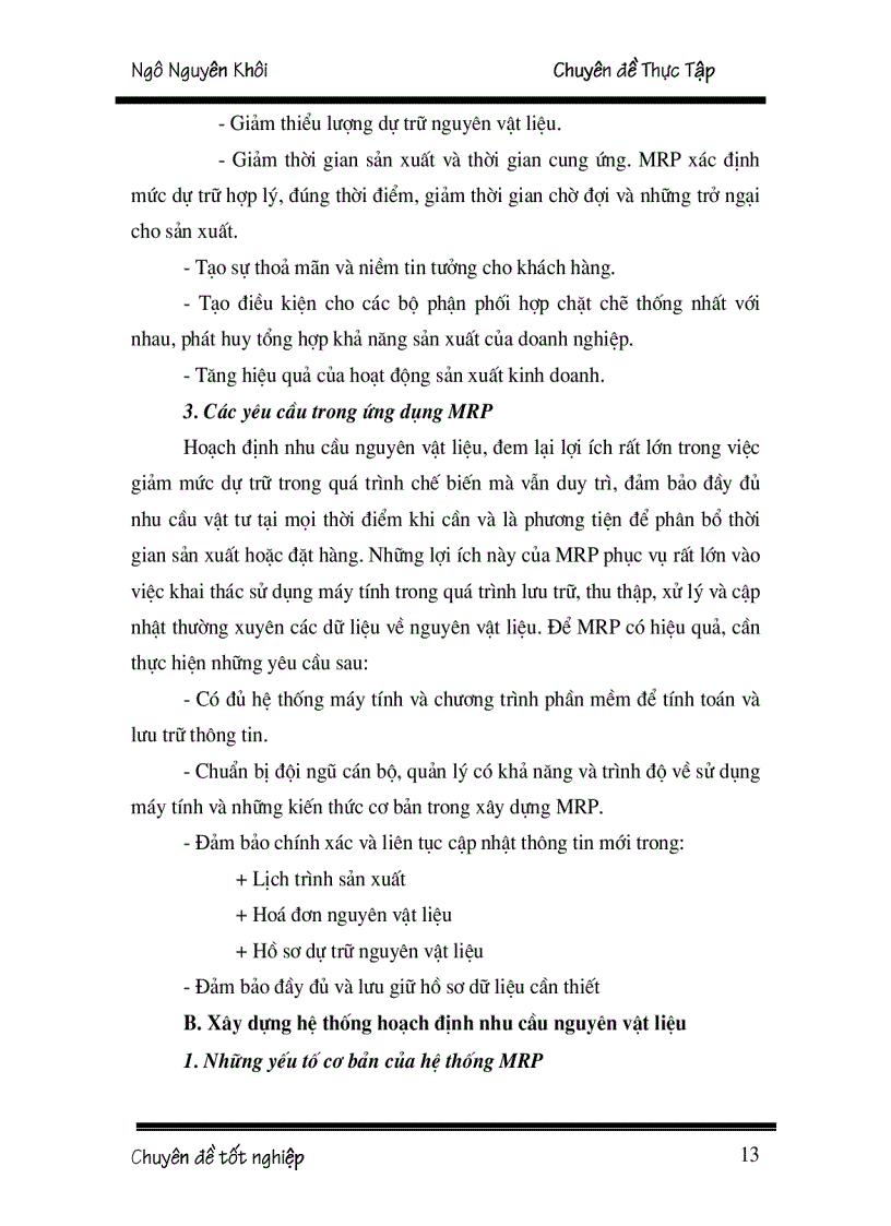 image for page Hoạch định nhu cầu nguyên vật liệu tại Xí nghiệp thép và vật liệu xây dựng Hà Nội