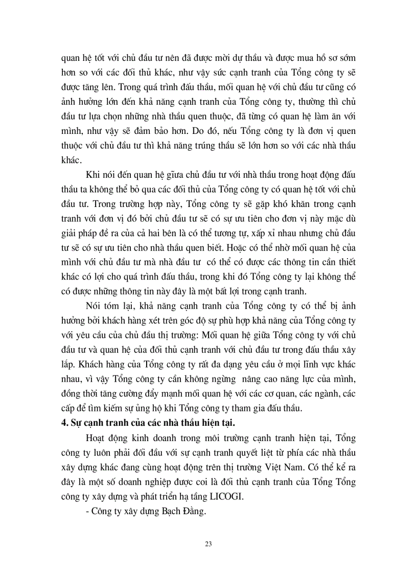 image for page Một số biện pháp nhằm nâng cao khả năng cạnh tranh trong đấu thầu xây lắp ở Tổng công ty xây dựng và phát triển hạ tầng LICOGI