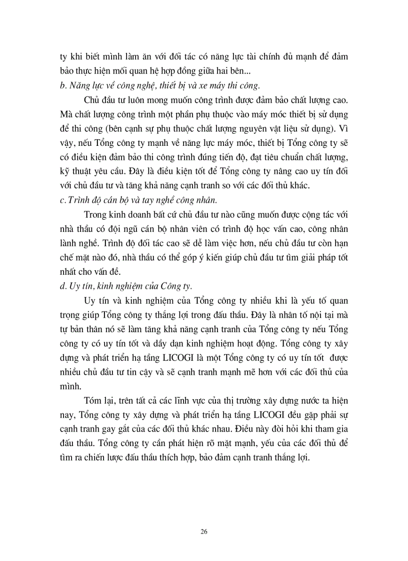 image for page Một số biện pháp nhằm nâng cao khả năng cạnh tranh trong đấu thầu xây lắp ở Tổng công ty xây dựng và phát triển hạ tầng LICOGI