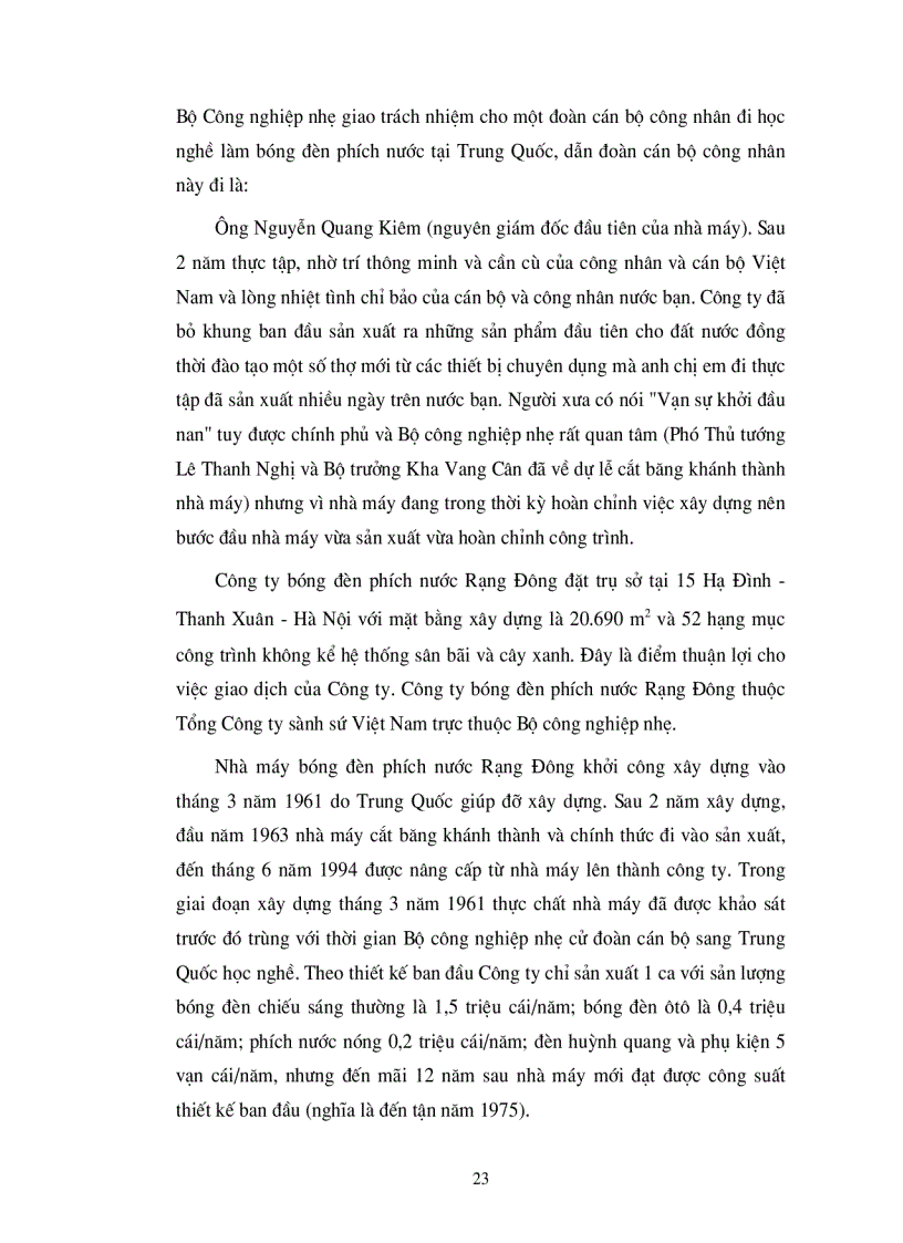 image for page Duy trì và mở rộng thị trường tiêu thụ sản phẩm ở Công ty bóng đèn phích nước Rạng Đông