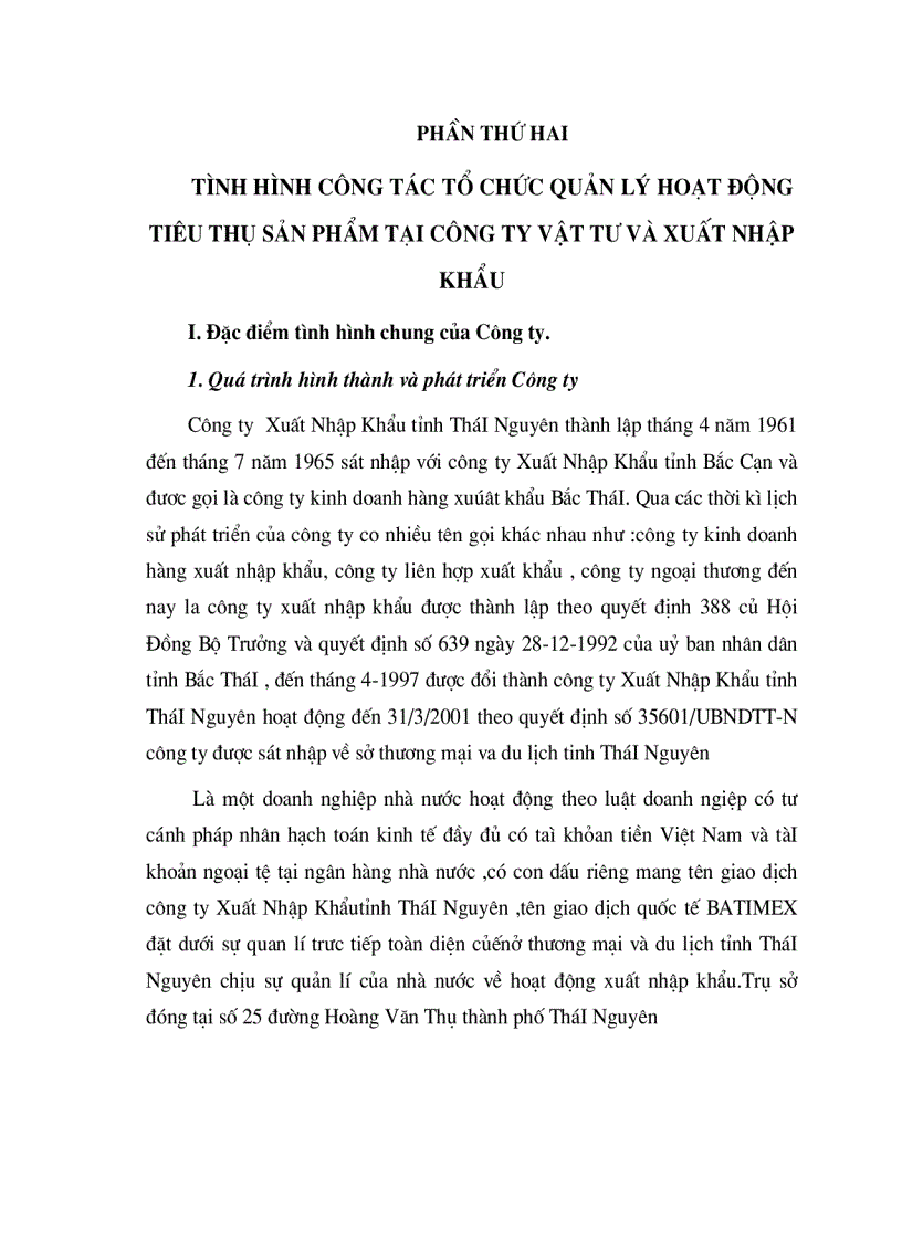 image for page Một số giải pháp nhằm đẩy mạnh công tác quản lý hoạt động tiêu thụ sản phẩm tại Công ty xuất nhập khẩu Thái Nguyên