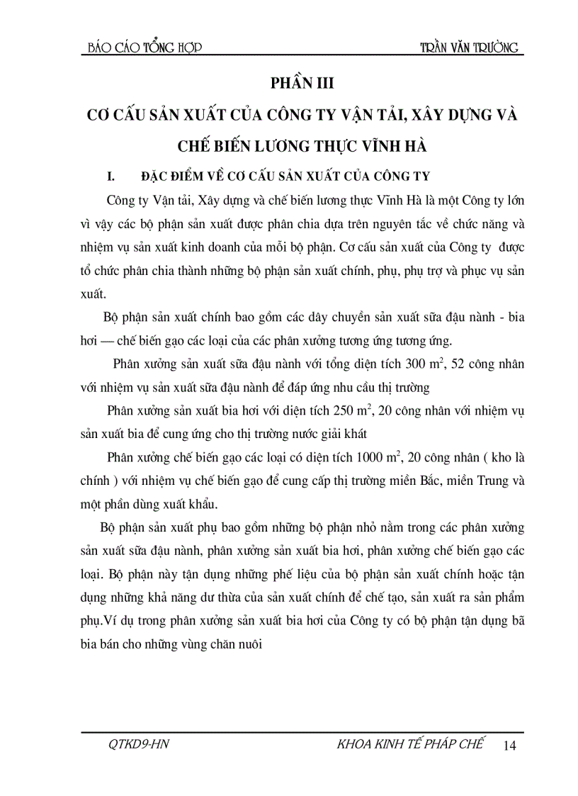 image for page Hoạch định chiến lược và kế hoạch phát triển Công ty vận tải XD và chế biến lương thực Vĩnh Hà