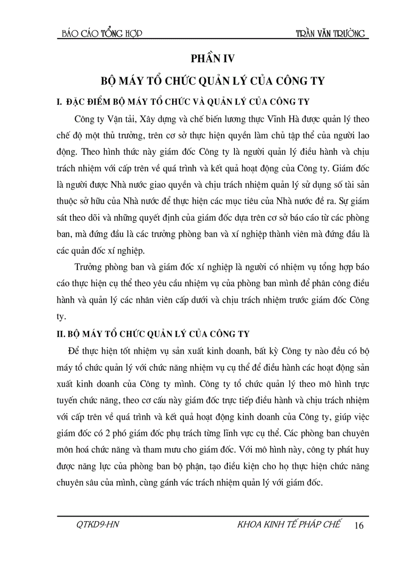 image for page Hoạch định chiến lược và kế hoạch phát triển Công ty vận tải XD và chế biến lương thực Vĩnh Hà