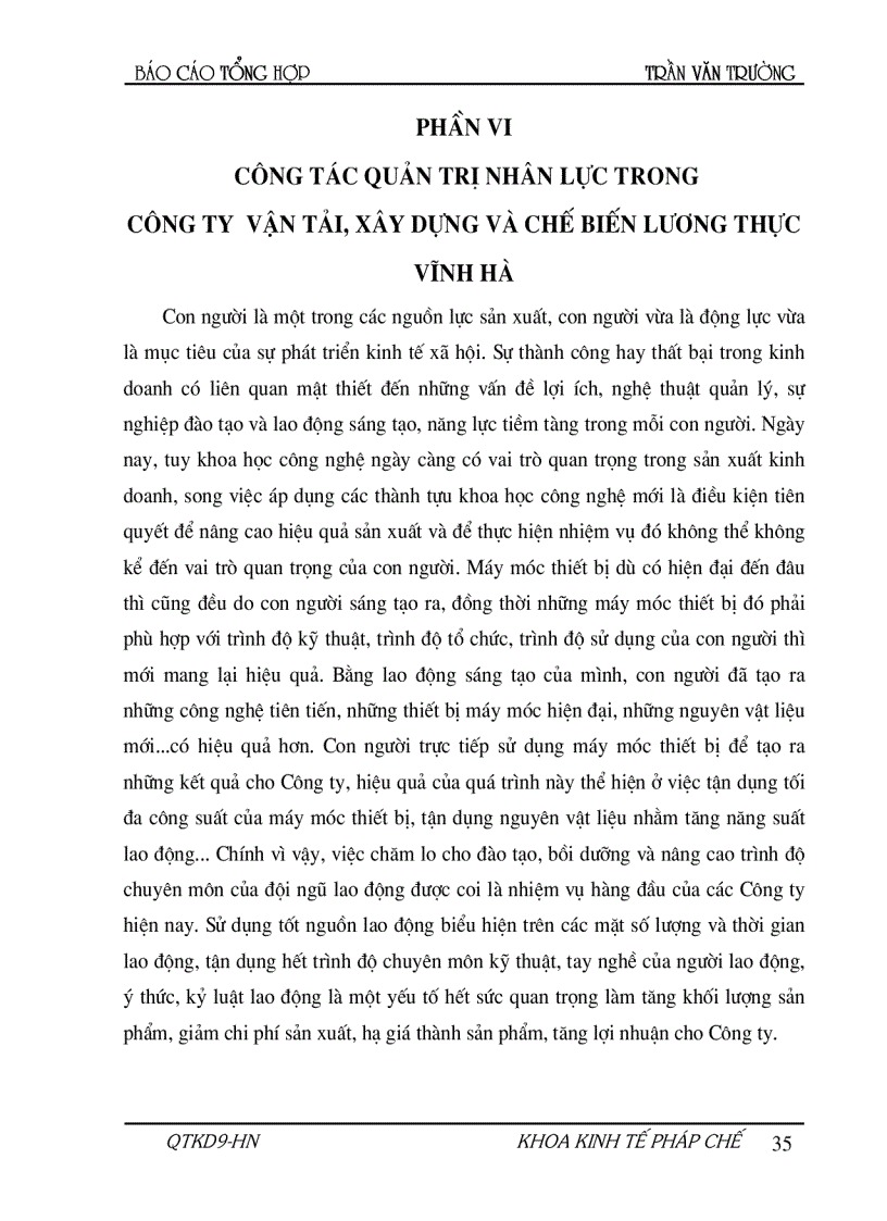 image for page Hoạch định chiến lược và kế hoạch phát triển Công ty vận tải XD và chế biến lương thực Vĩnh Hà