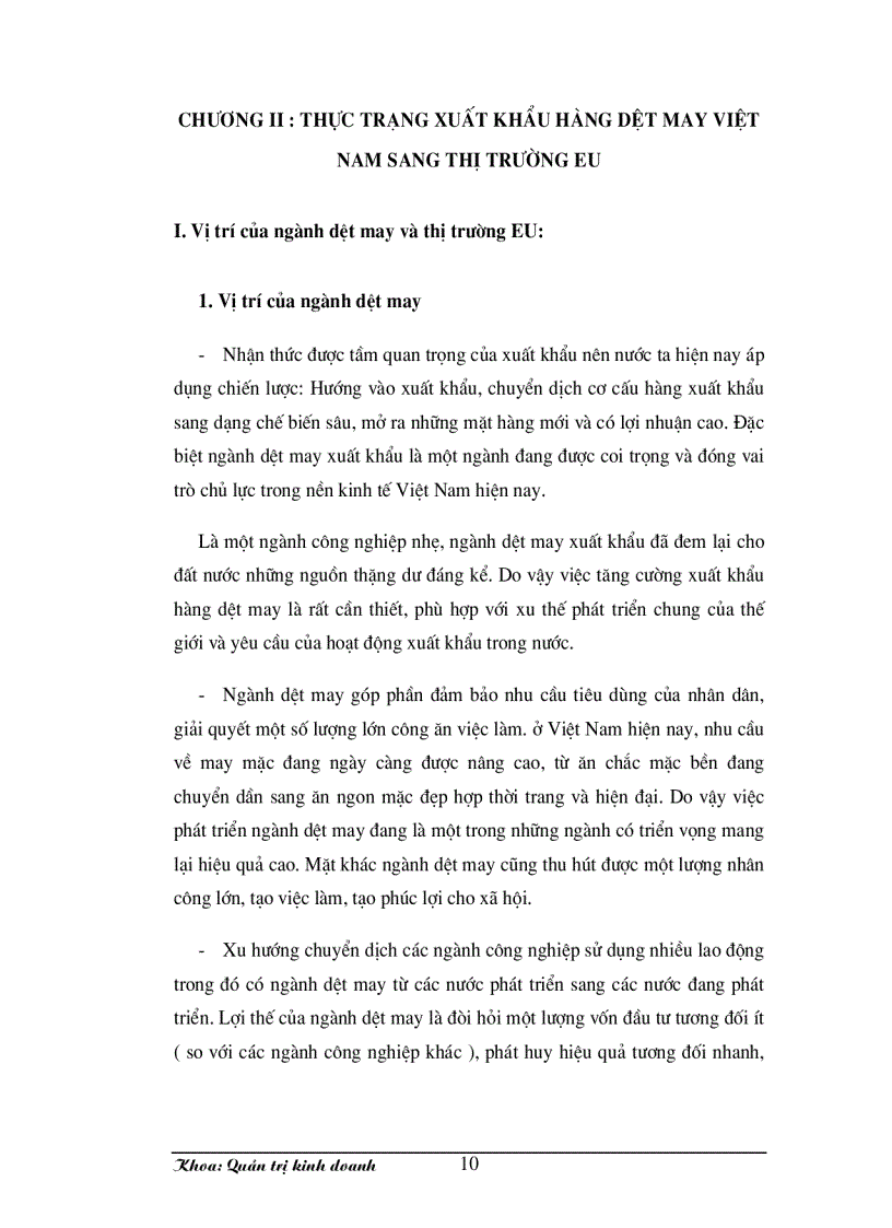 image for page Những thời cơ và thách thức khi xuất khẩu hàng may mặc sang thị trường EU của ngành dệt may Việt Nam