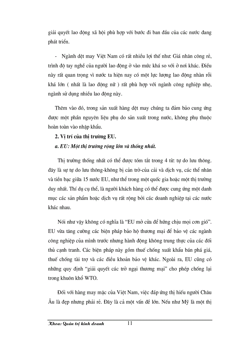 image for page Những thời cơ và thách thức khi xuất khẩu hàng may mặc sang thị trường EU của ngành dệt may Việt Nam