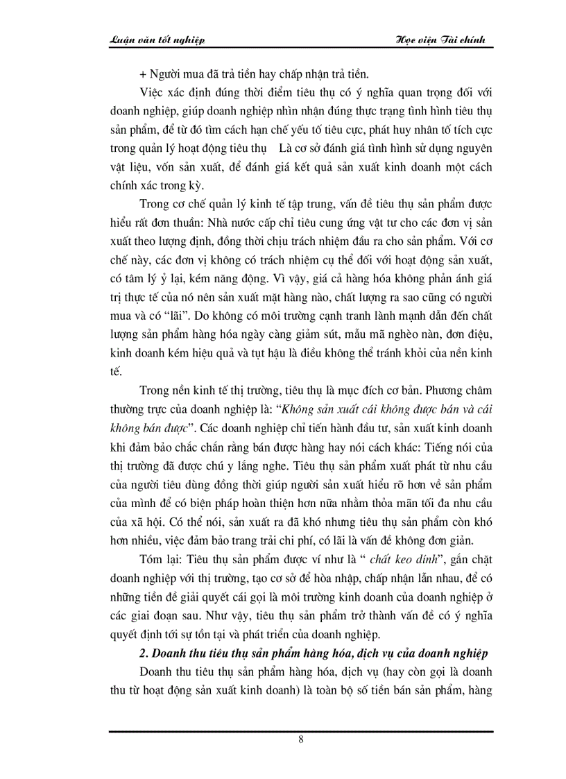 image for page Các giải pháp chủ yếu để góp phần đẩy mạnh công tác tiêu thụ sản phẩm và tăng doanh thu tại công ty Điện Cơ Thống Nhất