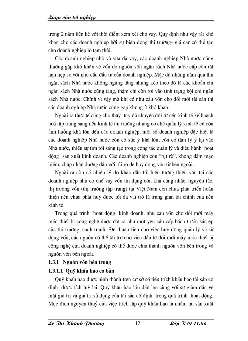 image for page Những giải pháp chủ yếu huy động vốn đổi mới thiết bị công nghệ tại Công ty cổ phần dệt 10 10