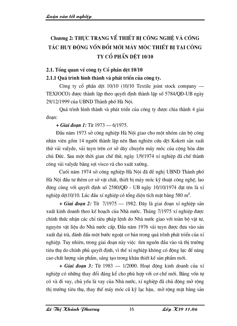 image for page Những giải pháp chủ yếu huy động vốn đổi mới thiết bị công nghệ tại Công ty cổ phần dệt 10 10